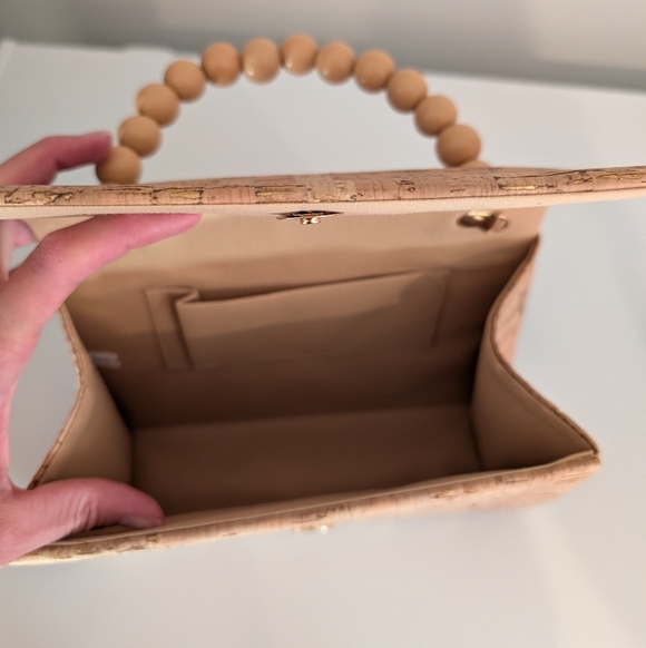 NWOT Cork Look Handbag - Picture 3 of 3